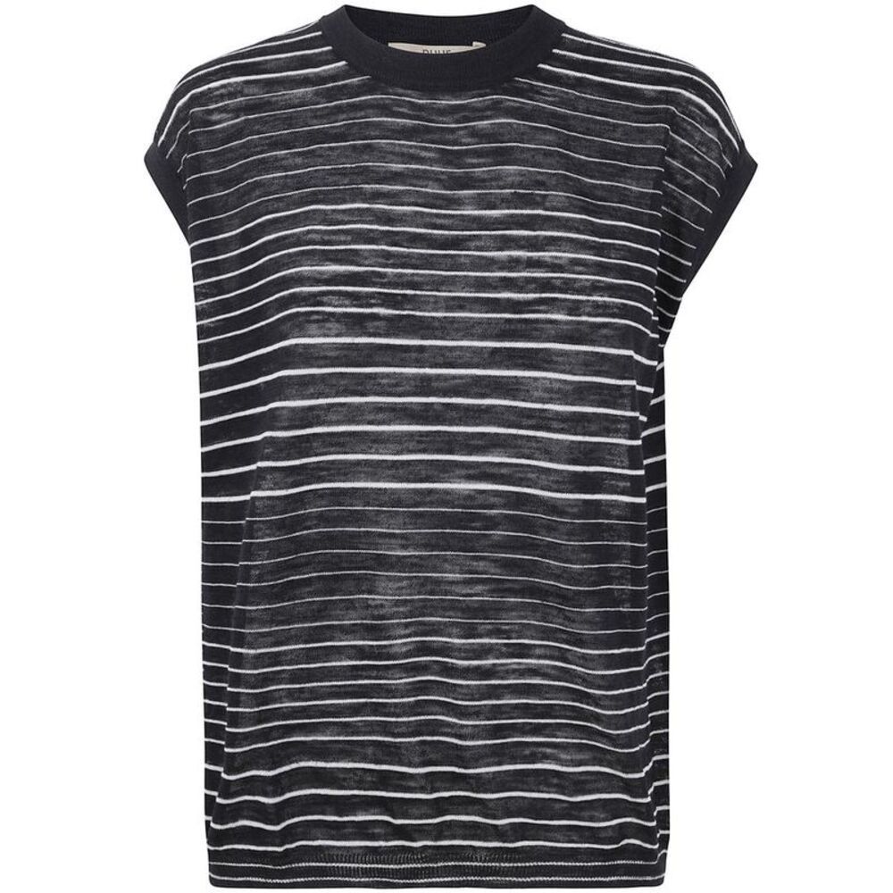 NUUR Women's Striped Knit T-Shirt Women BLACK T-Shirts & Tops